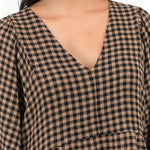 Beige and Black Checks Pump Dress by Henrik Vibskov