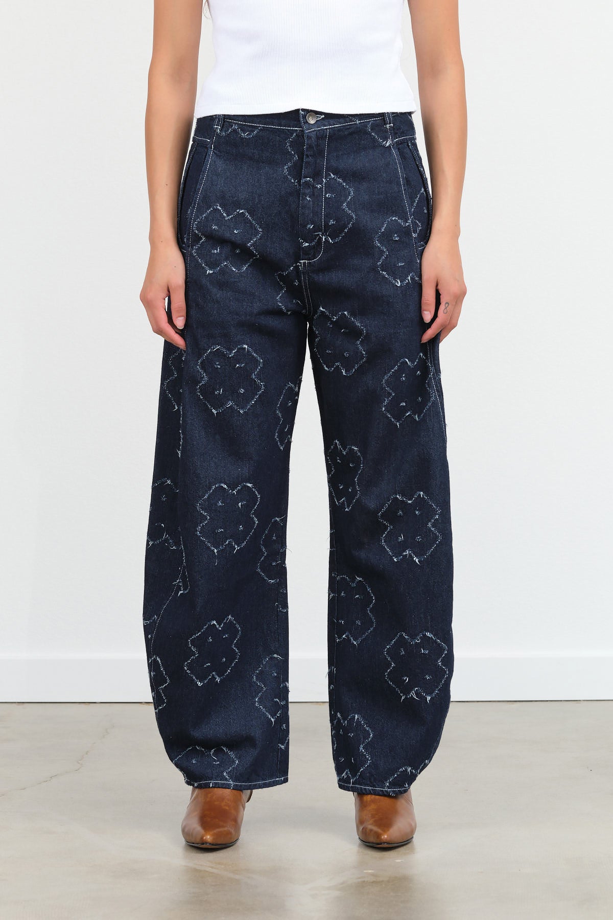 Shade Denim Pants by Henrik Visbkov in Dark Needle Punch