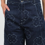 Dark Needle Punch Shade Denim Pants by Henrik Vibskov