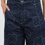 Dark Needle Punch Shade Denim Pants by Henrik Vibskov