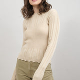 Transparent Block Knit Blouse in Angora from Henrik Vibskov