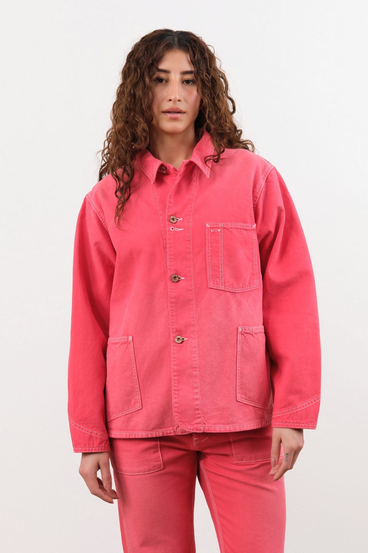 Hey Gang Apparel Womens Outerwear The Barn Coat in Faded Red