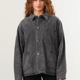 Hey Gang Apparel Womens Jackets The Barn Coat in Jett Wash