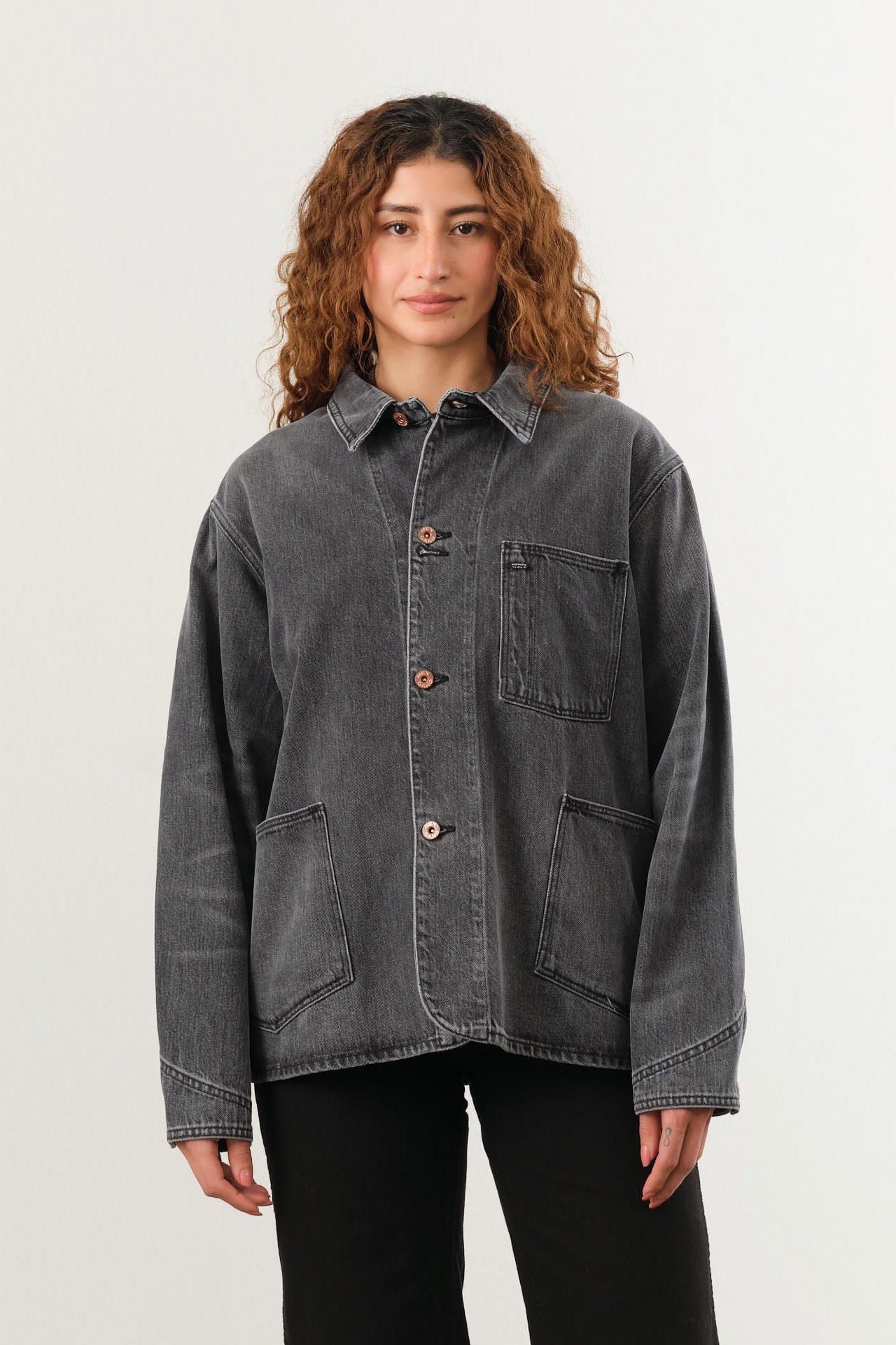 Hey Gang Apparel Womens Jackets The Barn Coat in Jett Wash