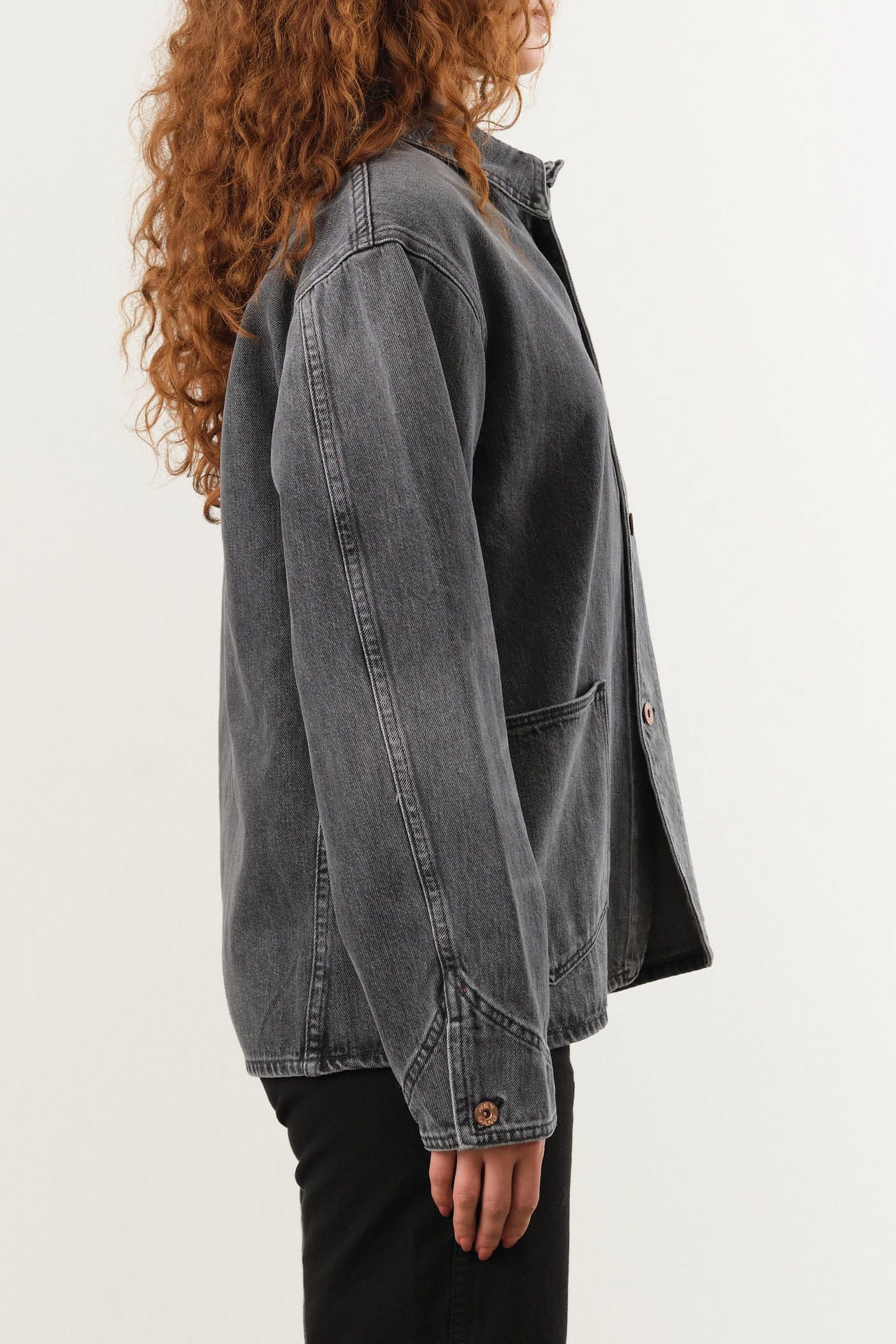 Hey Gang Apparel Womens Jackets The Barn Coat in Jett Wash