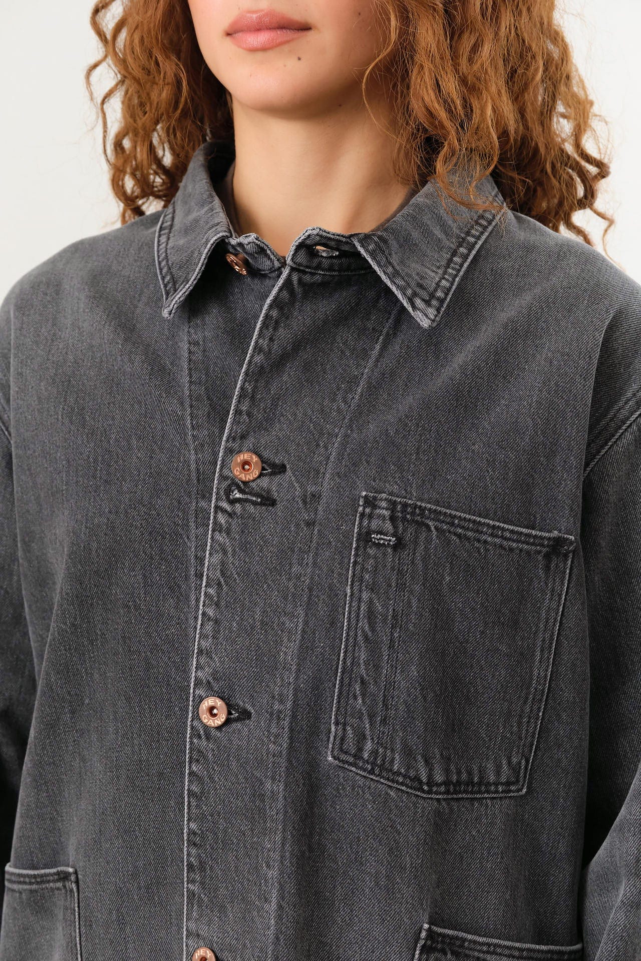 Hey Gang Apparel Womens Jackets The Barn Coat in Jett Wash
