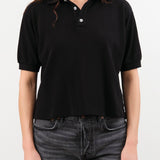 Hey Gang Apparel Womens Blouses The Boxy Polo in Black