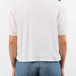 Hey Gang Apparel Womens Blouses The Boxy Polo in White