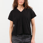 Hey Gang Apparel Womens Blouses The Boxy V-Neck in Black