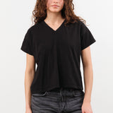 Hey Gang Apparel Womens Blouses The Boxy V-Neck in Black