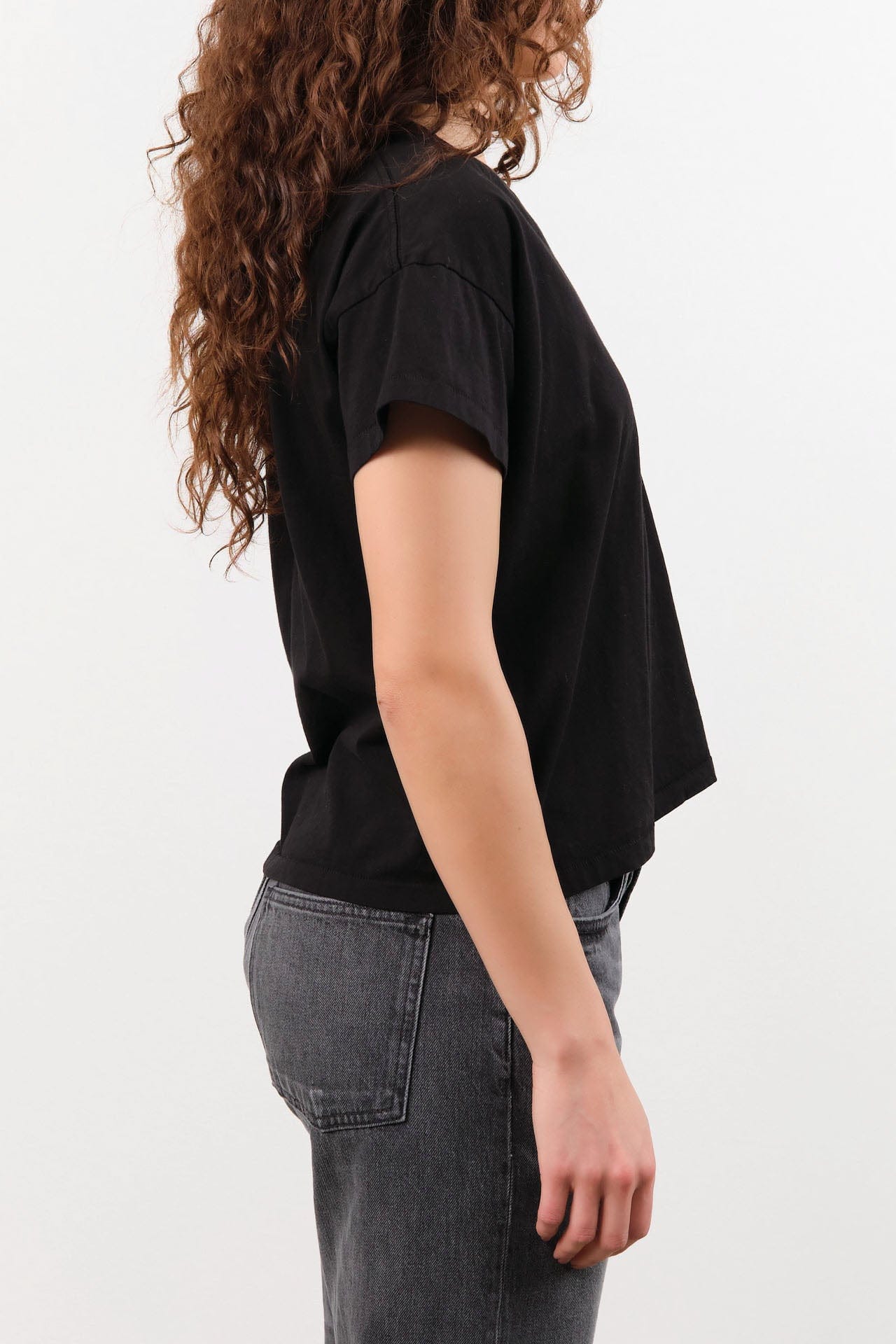Hey Gang Apparel Womens Blouses The Boxy V-Neck in Black