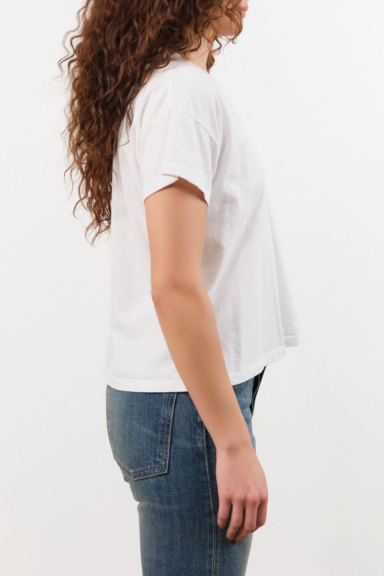 Hey Gang Apparel Womens Blouses The Boxy V-Neck in White