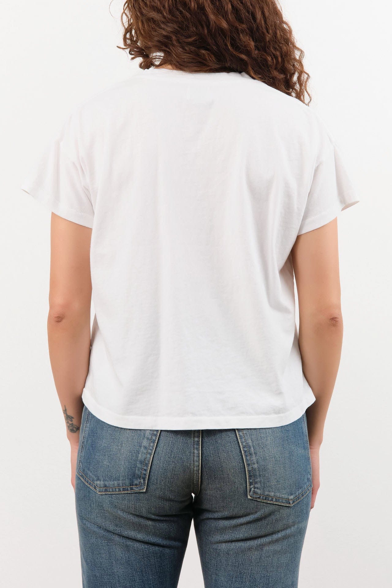 Hey Gang Apparel Womens Blouses The Boxy V-Neck in White