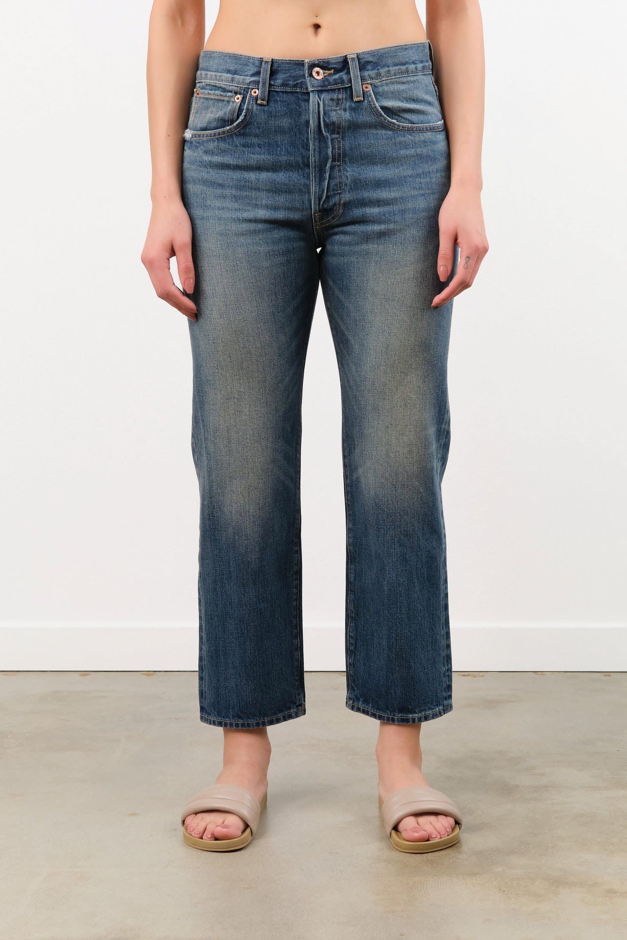 Hey Gang Apparel Womens Denim The Loose Crop Selvedge Jeans