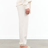 Hey Gang Brand The Long Warm Sweatpants With Cuffs and Drawstring in Natural White 