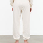 The Long Warm Sweatpants With Cuffs and Drawstring in Natural White by Hey Gang Brand