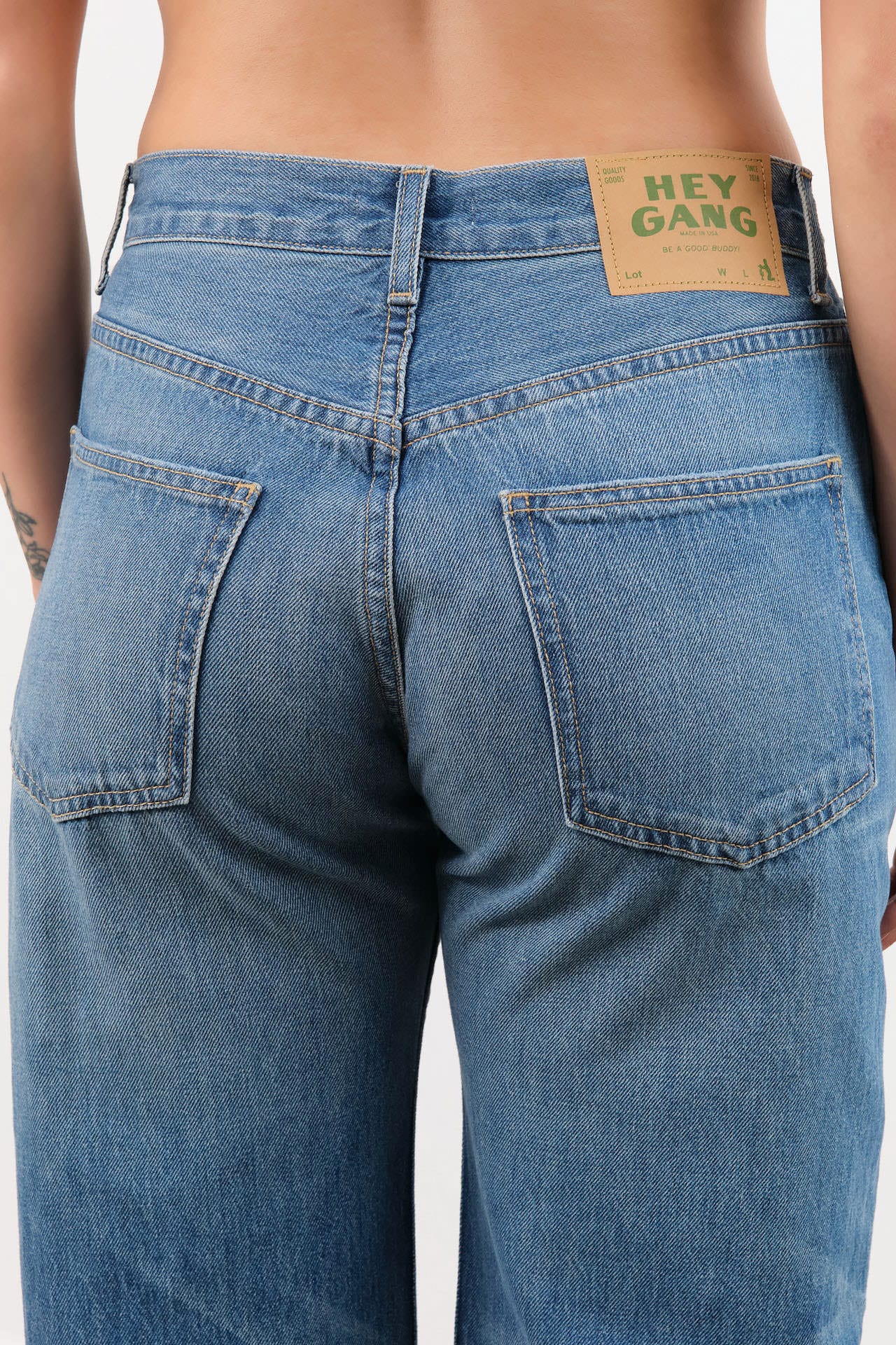 Hey Gang Apparel Womens Denim The Wide Slouch Jeans