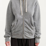 Hey Gang Apparel Womens Lounge The Zip Hoodie in PE Grey