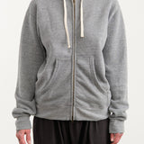 Hey Gang Apparel Womens Lounge The Zip Hoodie in PE Grey