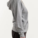 Hey Gang Apparel Womens Lounge The Zip Hoodie in PE Grey