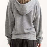 Hey Gang Apparel Womens Lounge The Zip Hoodie in PE Grey