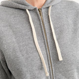 Hey Gang Apparel Womens Lounge The Zip Hoodie in PE Grey