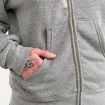 Hey Gang Apparel Womens Lounge The Zip Hoodie in PE Grey
