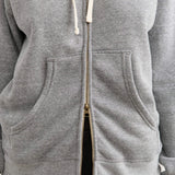 Hey Gang Apparel Womens Lounge The Zip Hoodie in PE Grey