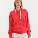 Hey Gang Apparel Womens Lounge The Zip Hoodie in Red