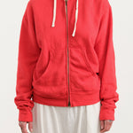 Hey Gang Apparel Womens Lounge The Zip Hoodie in Red