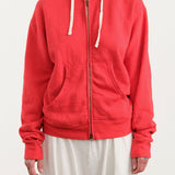 Hey Gang Apparel Womens Lounge The Zip Hoodie in Red