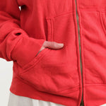 Hey Gang Apparel Womens Lounge The Zip Hoodie in Red