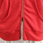 Hey Gang Apparel Womens Lounge The Zip Hoodie in Red