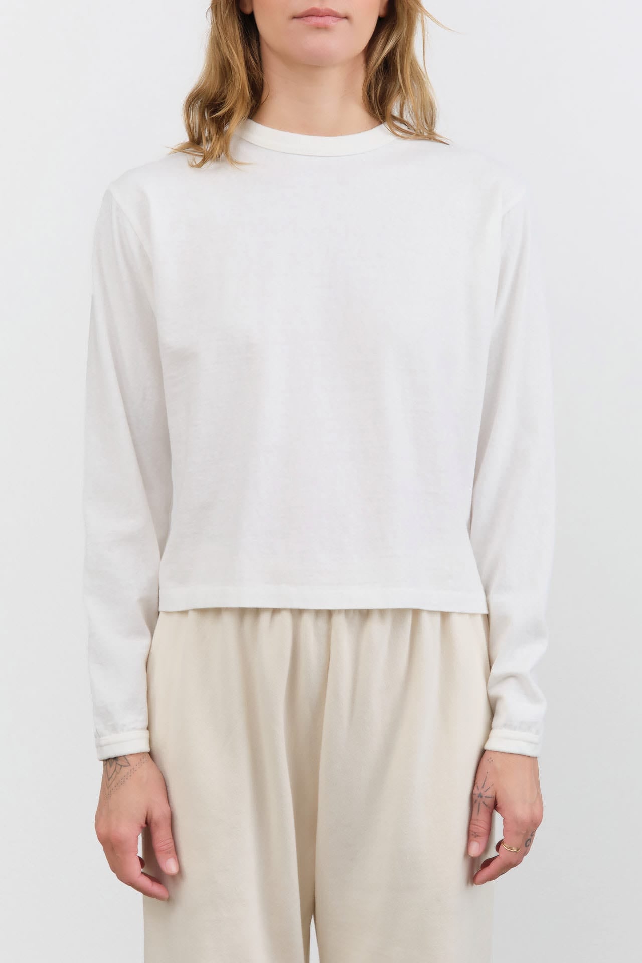Hi'aka LS T-Shirt in Off White