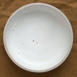 Humble Ceramics Greystone Shallow Platter with Snow White Glaze 
