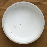 Humble Ceramics Greystone Shallow Platter with Snow White Glaze 