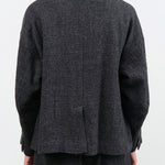 Ichi Antiquites Apparel Womens Jackets Wool Gauze Houndstooth Jacket Charcoal / One Size