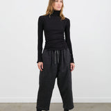 Ichi Antiquites Apparel Womens Pants Wool Gauze Houndstooth Pants Charcoal / One Size