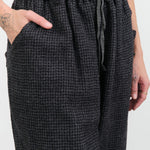Ichi Antiquites Apparel Womens Pants Wool Gauze Houndstooth Pants Charcoal / One Size