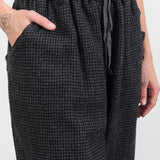 Ichi Antiquites Apparel Womens Pants Wool Gauze Houndstooth Pants Charcoal / One Size