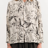 Ichi Antiquities Apparel Womens Blouses Botanical Print Shirt Natural / One Size