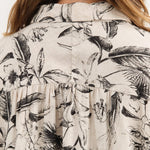 Ichi Antiquities Apparel Womens Blouses Botanical Print Shirt Natural / One Size
