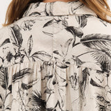 Ichi Antiquities Apparel Womens Blouses Botanical Print Shirt Natural / One Size