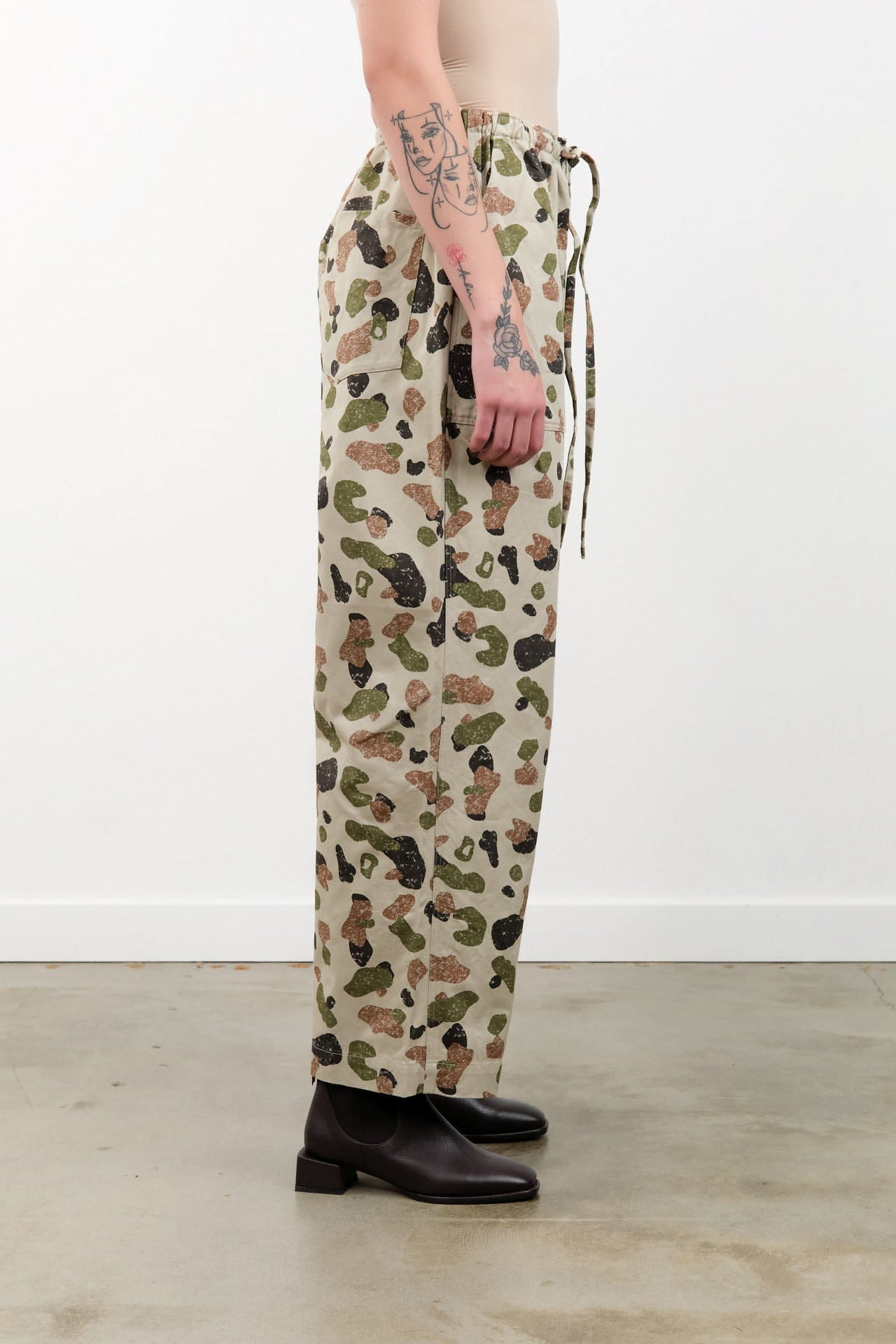 Ichi Antiquities Apparel Womens Pants Camo Pants Beige Camo / One Size