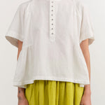 Ichi Antiquities Apparel Womens Blouses Cotton Linen Shirt White / One Size