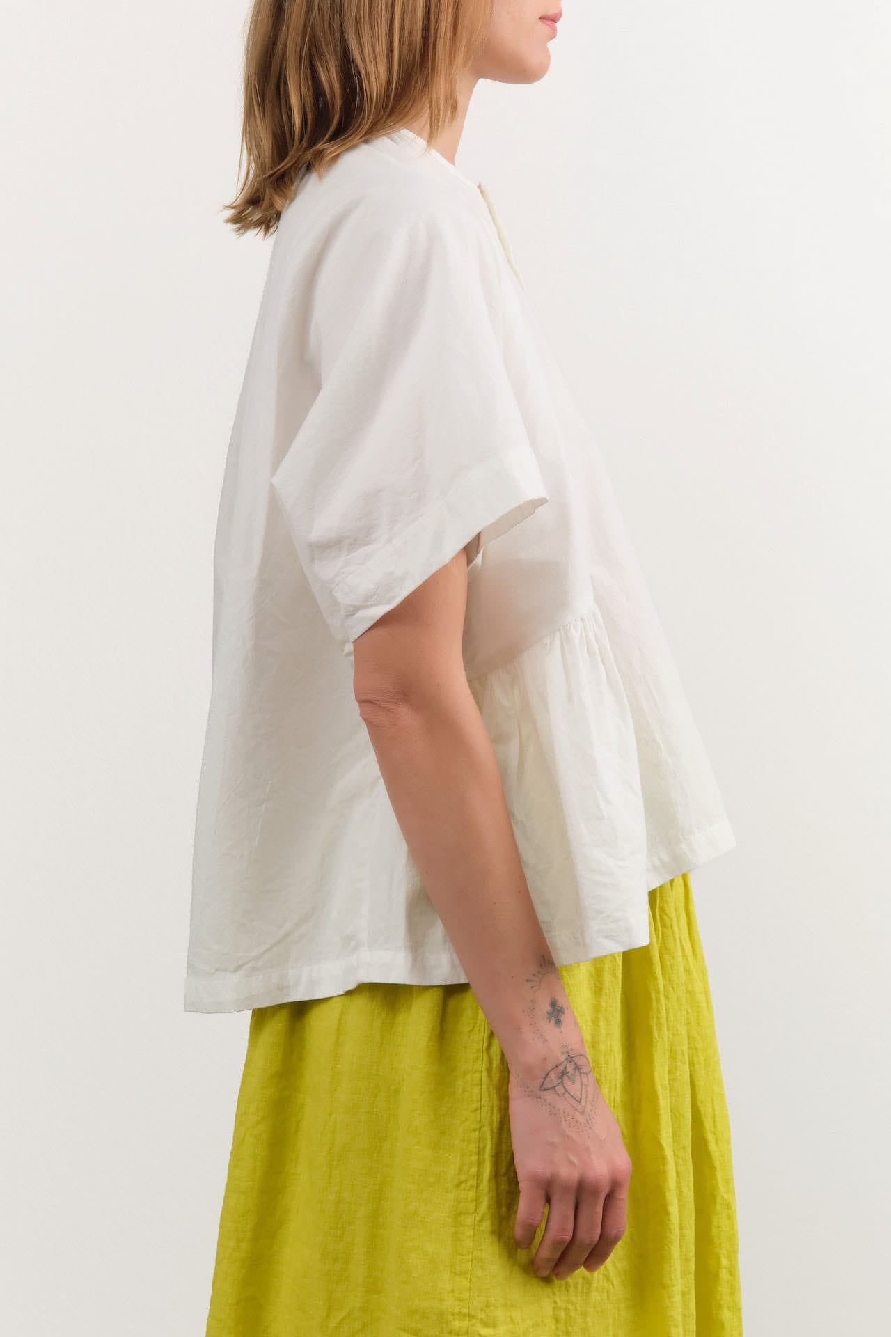 Ichi Antiquities Apparel Womens Blouses Cotton Linen Shirt White / One Size