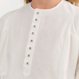 Ichi Antiquities Apparel Womens Blouses Cotton Linen Shirt White / One Size
