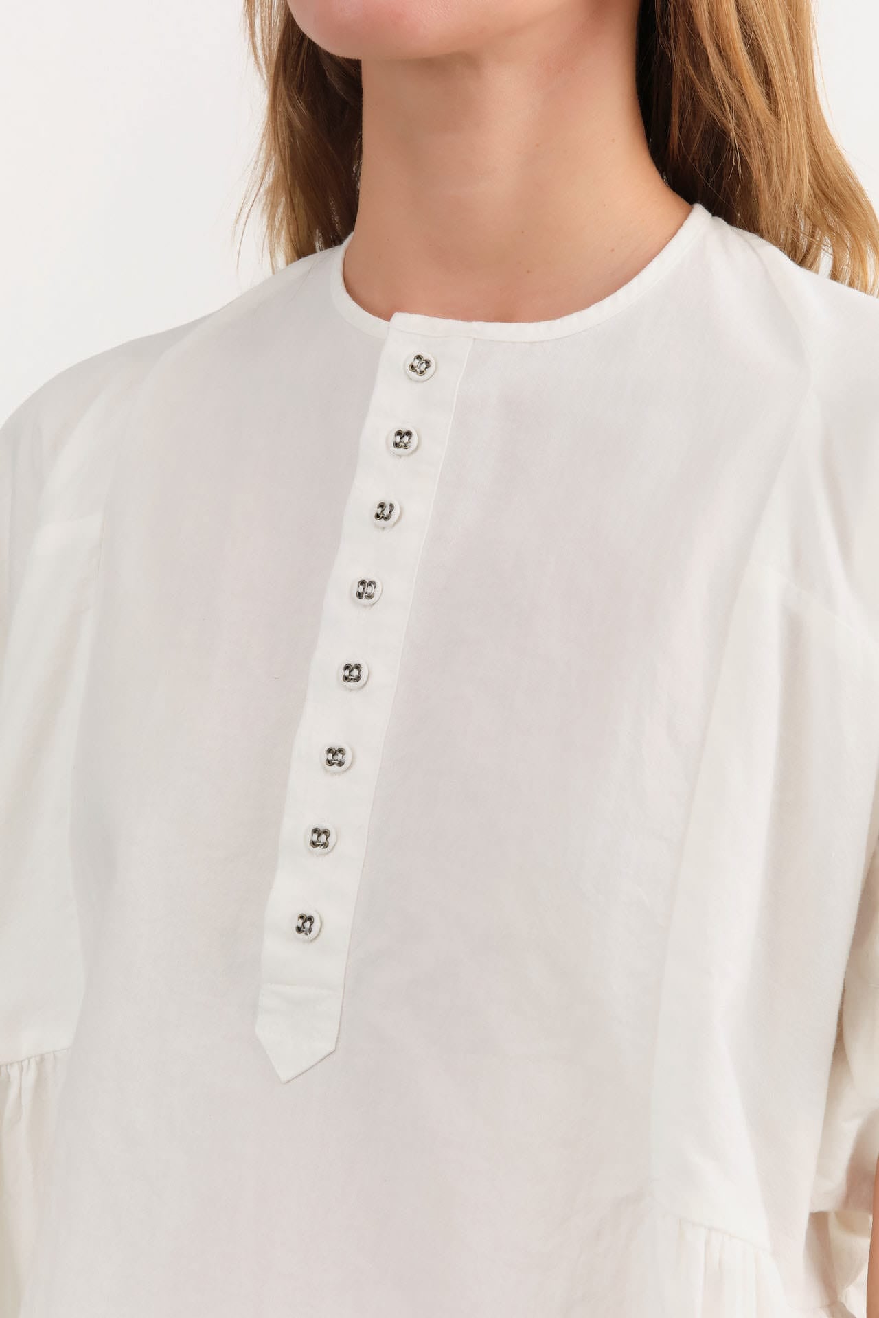 Ichi Antiquities Apparel Womens Blouses Cotton Linen Shirt White / One Size
