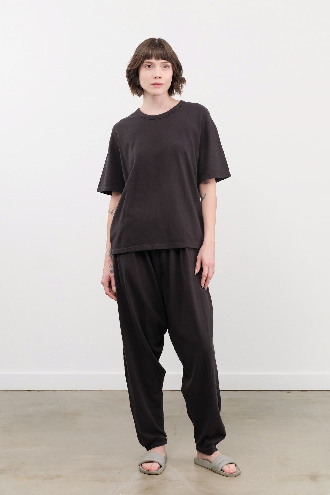 Ichi Antiquities Apparel Womens Lounge Cotton Pants in Black Black / One Size
