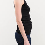 Ichi Antiquities Apparel Womens Lounge Cotton Tank Top in Black Black / One Size